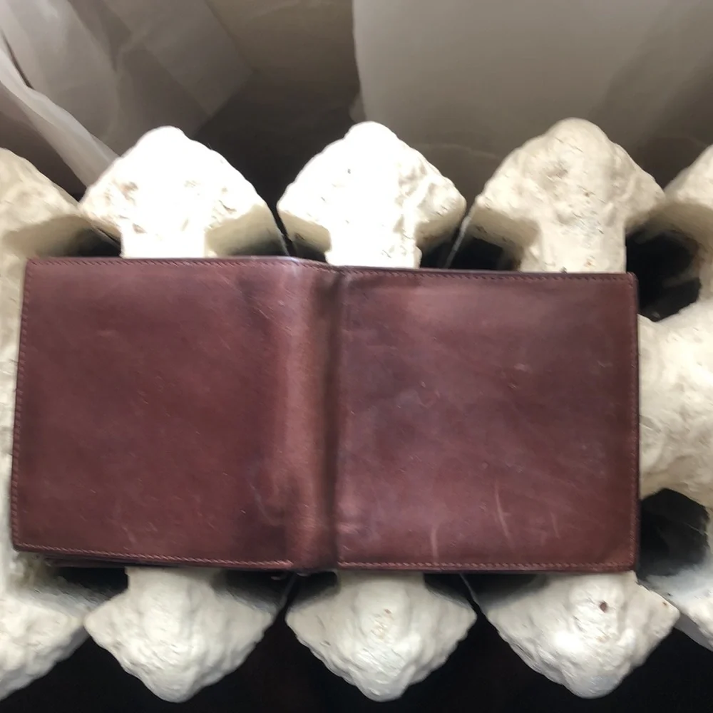Two EUC leather wallet billfold